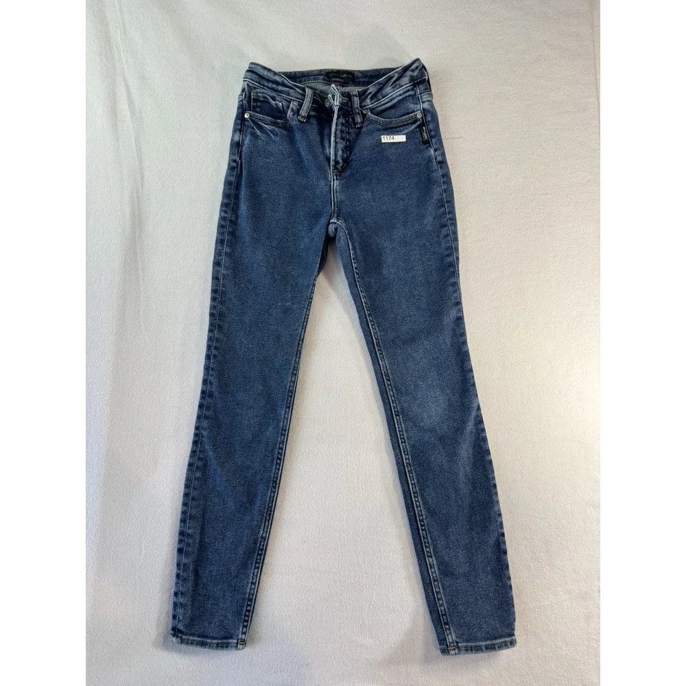 Silver Jeans Co Jeans Womens High Note Skinny Denim Blue Wash Size 26x29